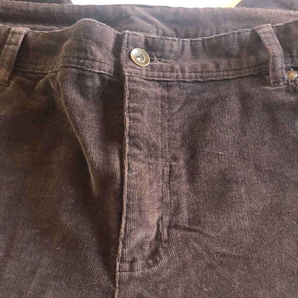 STYLE AND CO WOMEN 98% COTTON CORDUROY  PANTS SIZE 16P BROWN EXCELENT CONDITION